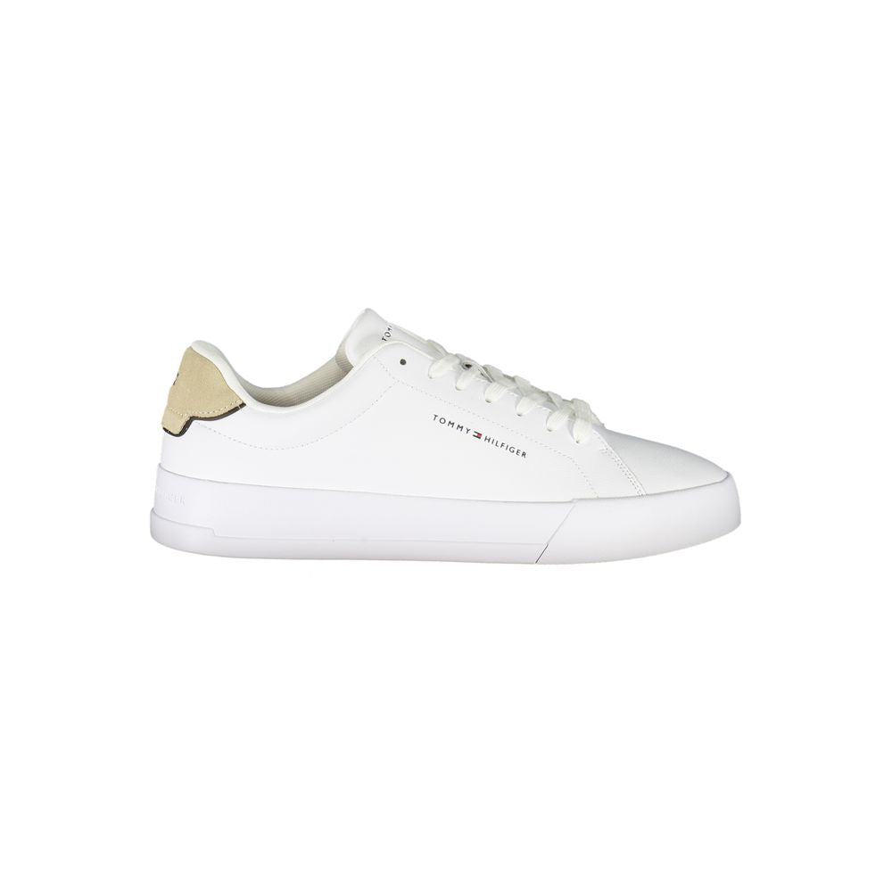 Tommy Hilfiger White Leather Men Sneaker - Beyzy Store - Tommy Hilfiger