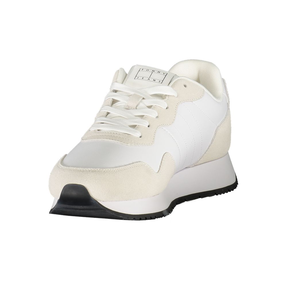 Tommy Hilfiger White Leather Men Sneaker - Beyzy Store - Tommy Hilfiger