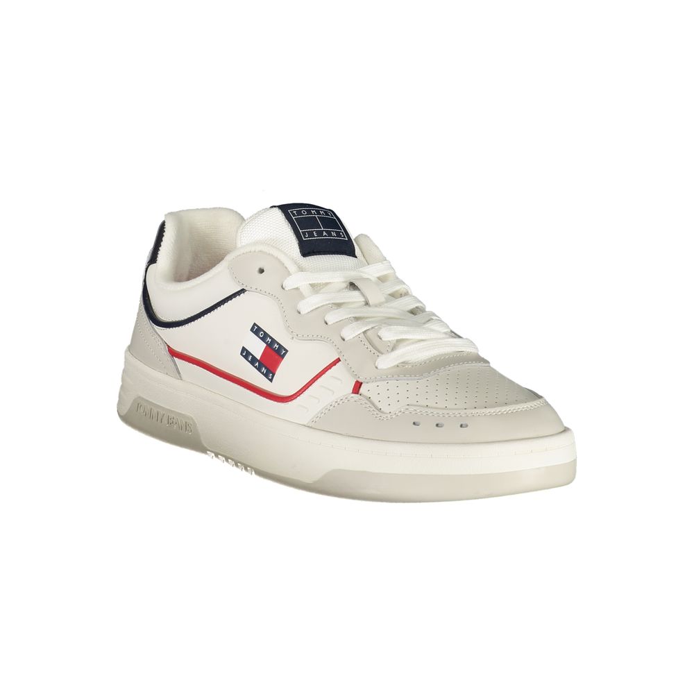 Tommy Hilfiger White Leather Men Sneaker - Beyzy Store - Tommy Hilfiger