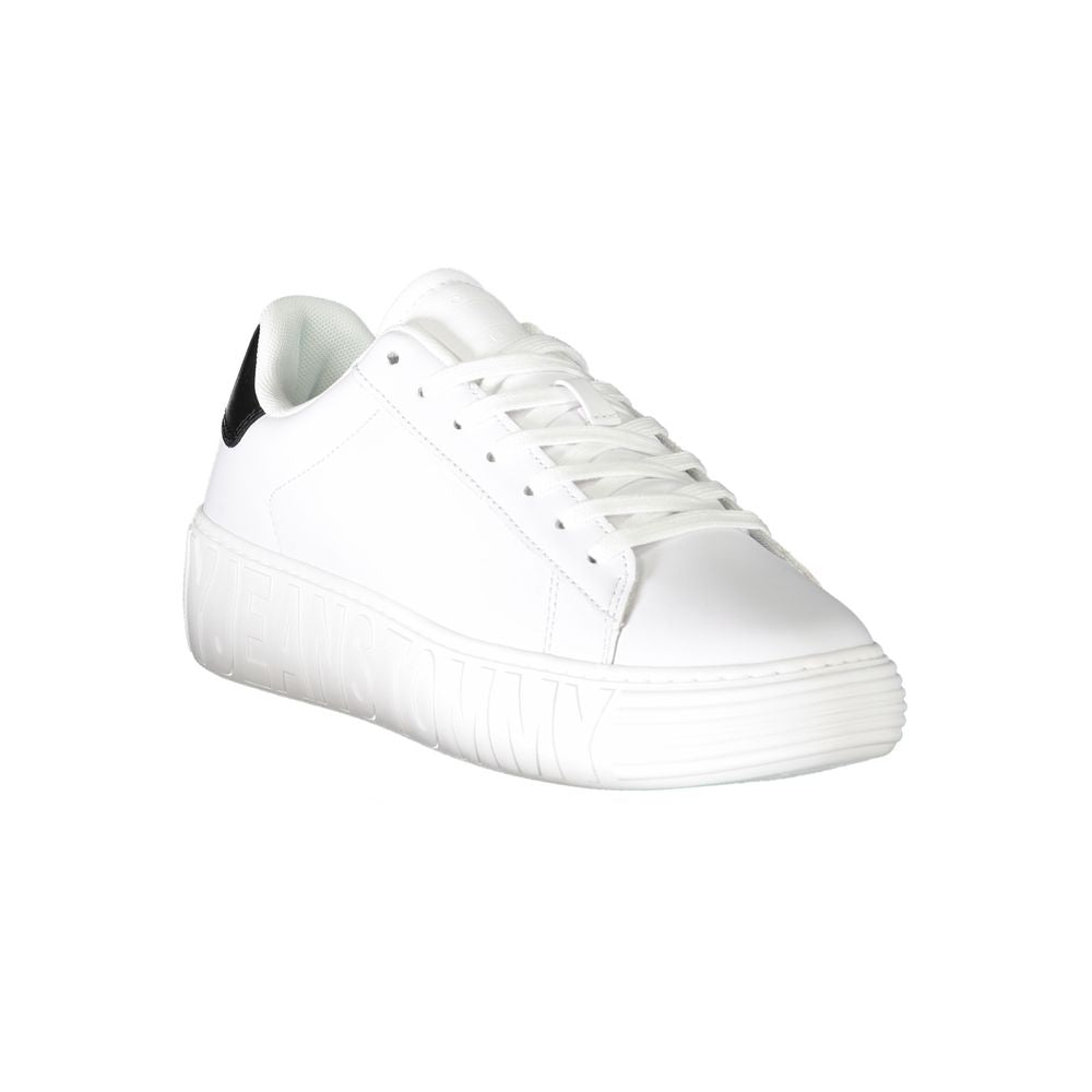 Tommy Hilfiger White Leather Men Sneaker - Beyzy Store - Tommy Hilfiger