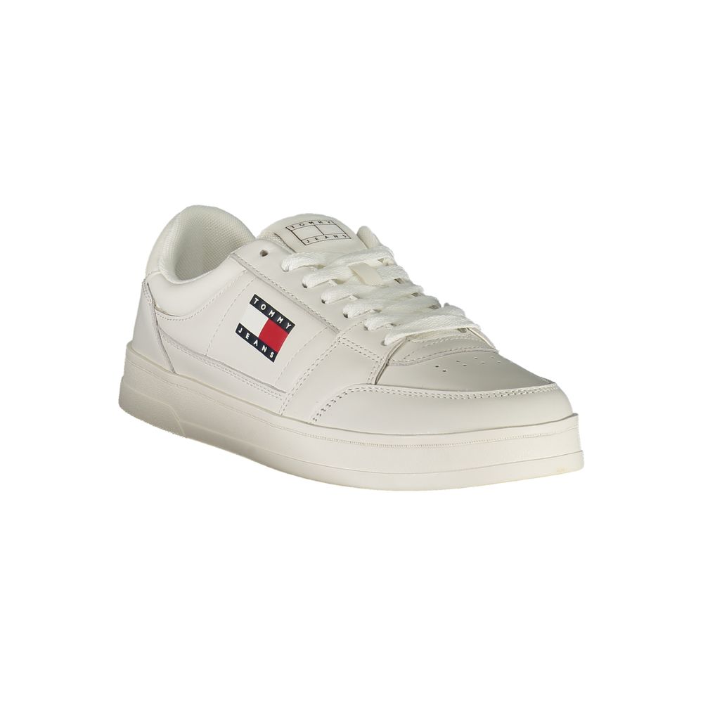 Tommy Hilfiger White Leather Men Sneaker - Beyzy Store - Tommy Hilfiger