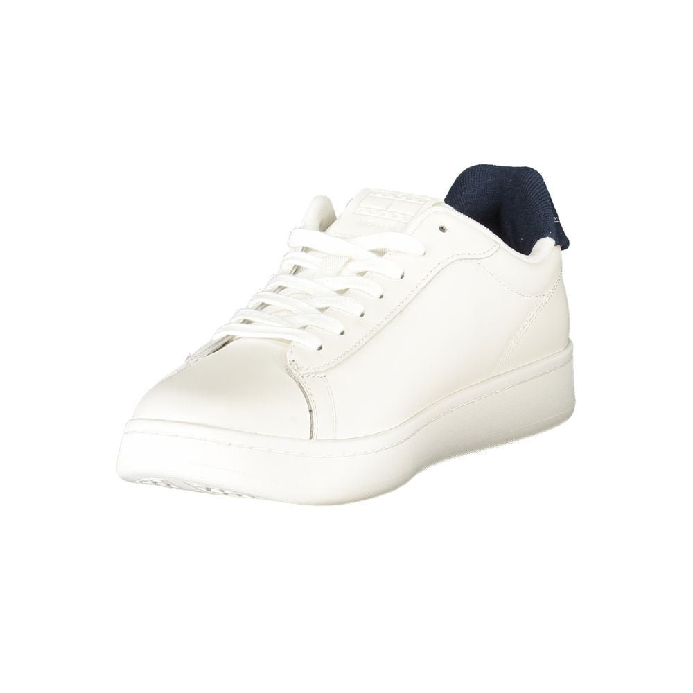 Tommy Hilfiger White Leather Men Sneaker - Beyzy Store - Tommy Hilfiger
