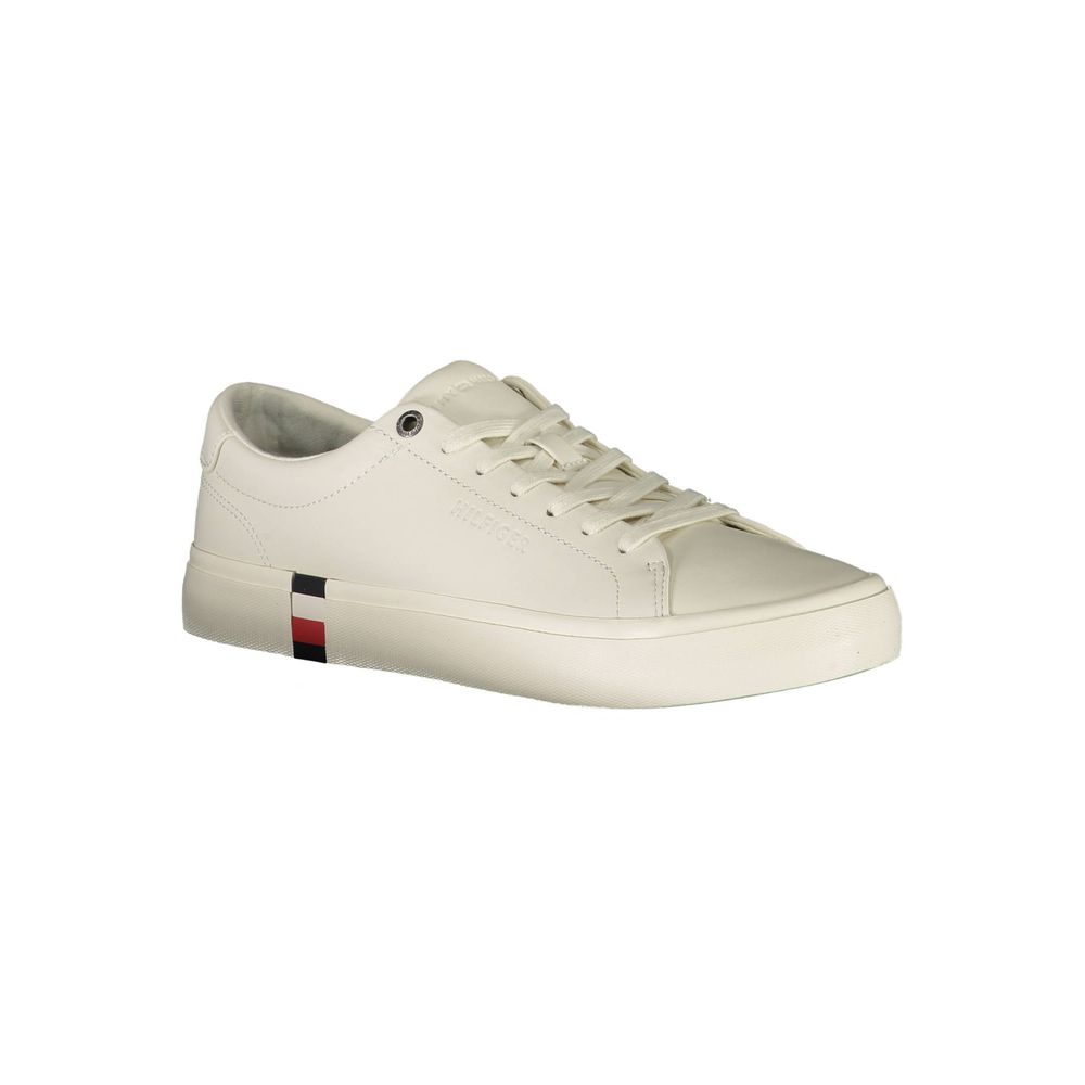 Tommy Hilfiger White Leather Men Sneaker - Beyzy Store - Tommy Hilfiger