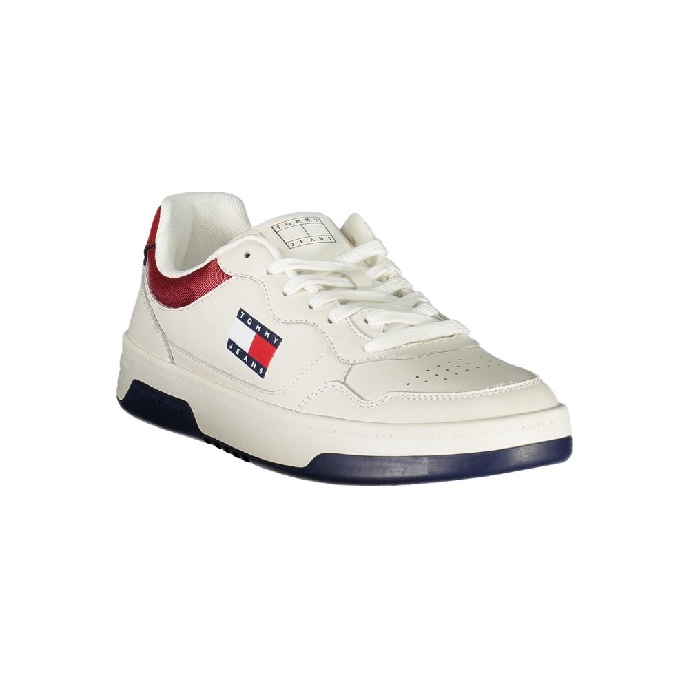 Tommy Hilfiger White Leather Men Sneaker - Beyzy Store - Tommy Hilfiger
