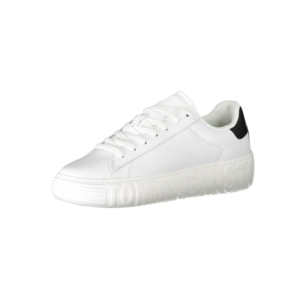 Tommy Hilfiger White Leather Men Sneaker - Beyzy Store - Tommy Hilfiger