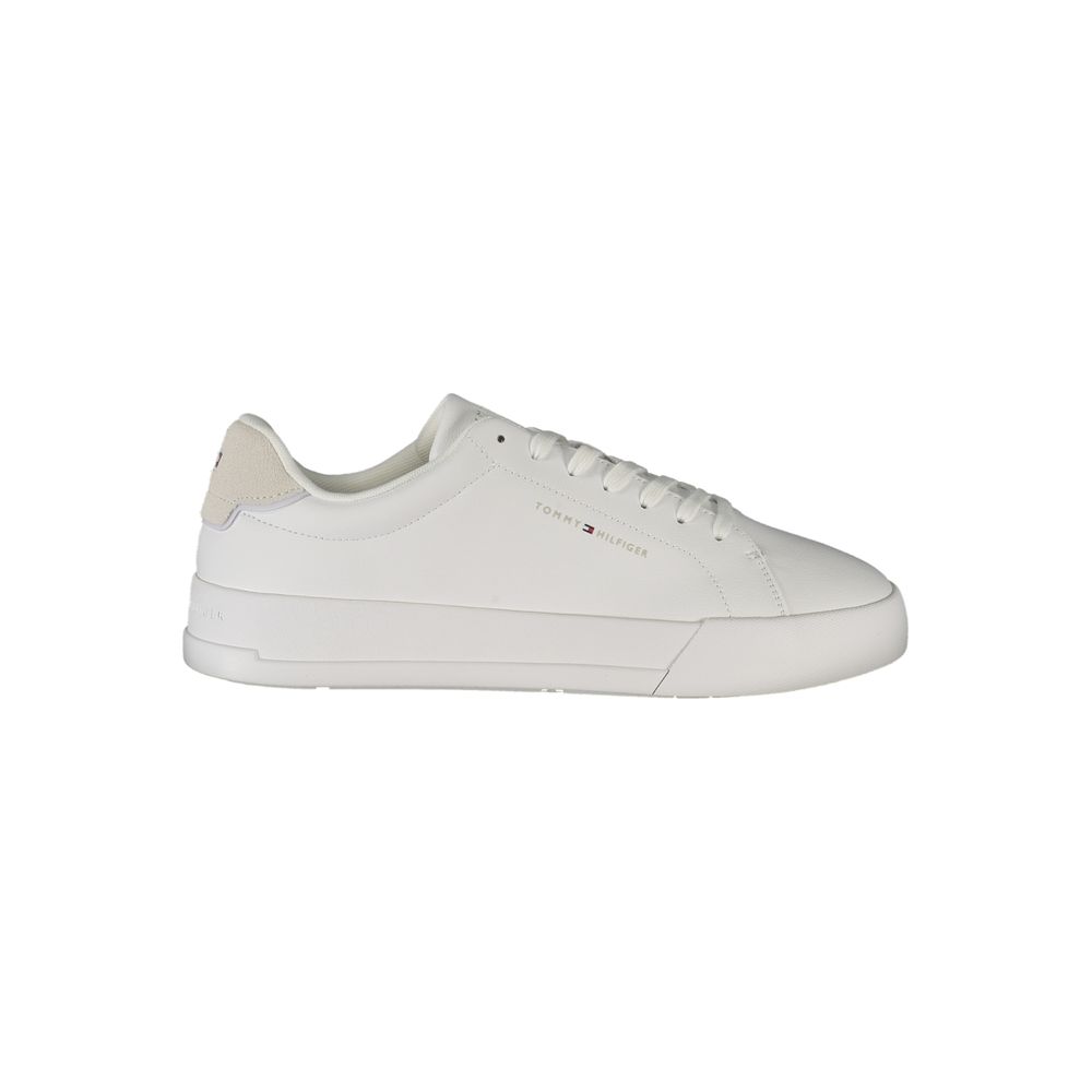 Tommy Hilfiger White Leather Men Sneaker - Beyzy Store - Tommy Hilfiger