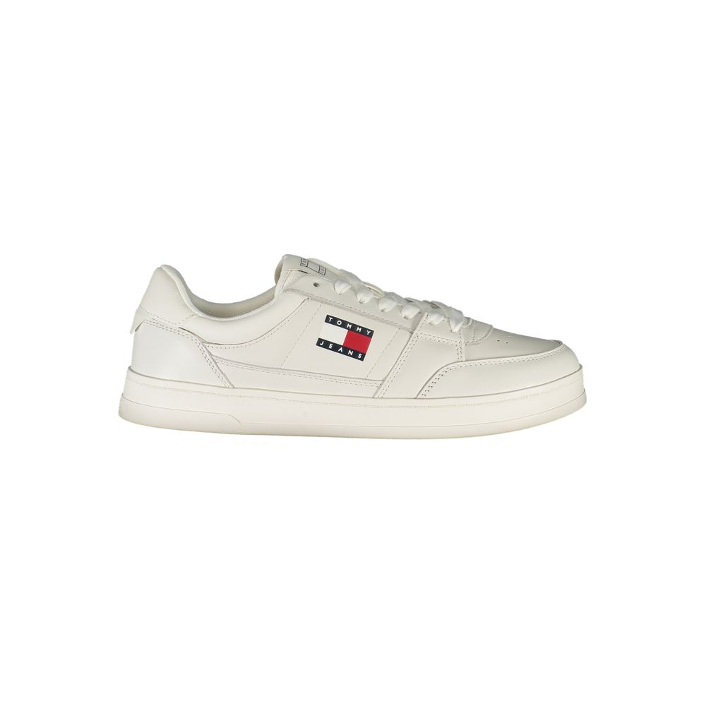 Tommy Hilfiger White Leather Men Sneaker - Beyzy Store - Tommy Hilfiger
