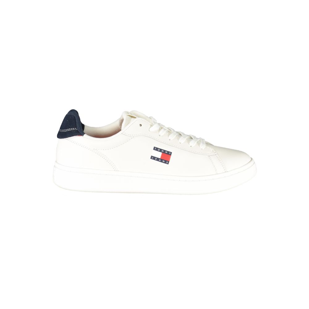Tommy Hilfiger White Leather Men Sneaker - Beyzy Store - Tommy Hilfiger