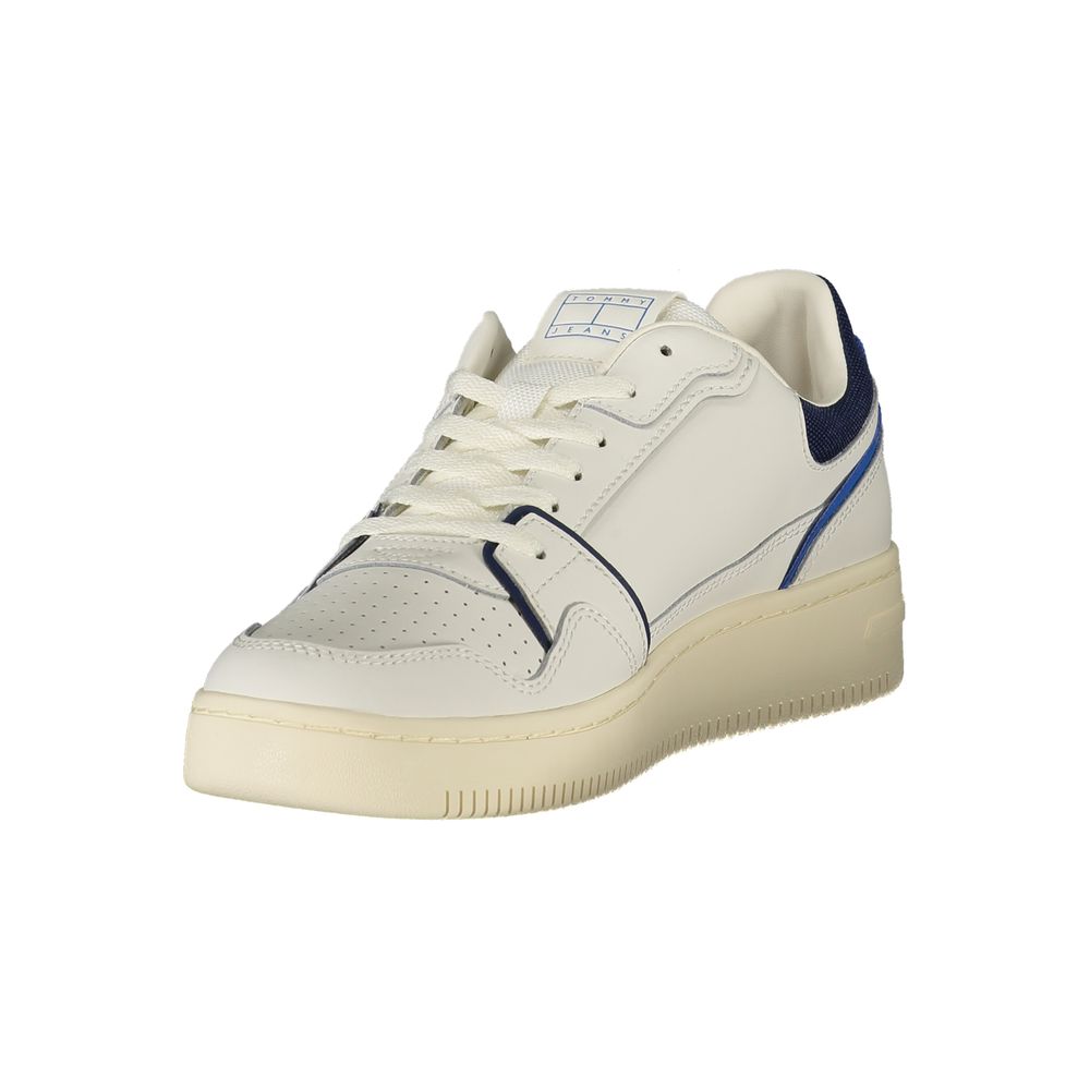 Tommy Hilfiger White Leather Men Sneaker - Beyzy Store - Tommy Hilfiger