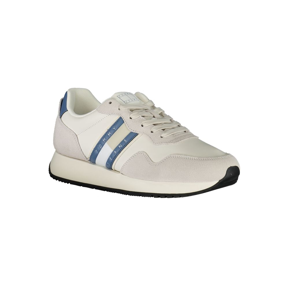 Tommy Hilfiger White Leather Men Sneaker - Beyzy Store - Tommy Hilfiger