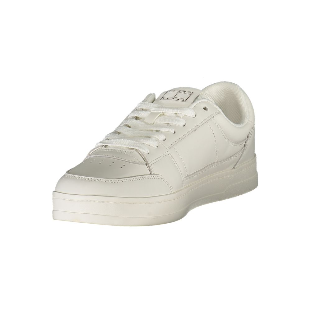Tommy Hilfiger White Leather Men Sneaker - Beyzy Store - Tommy Hilfiger
