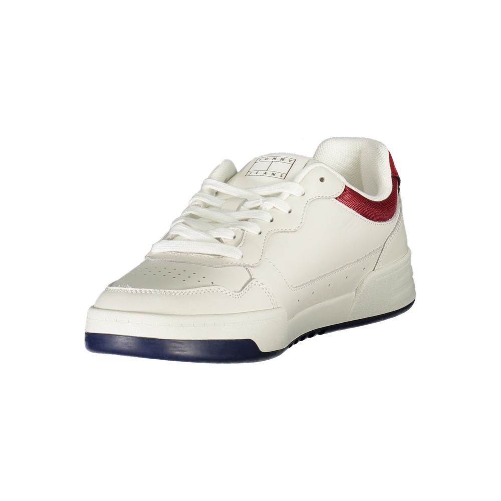 Tommy Hilfiger White Leather Men Sneaker - Beyzy Store - Tommy Hilfiger