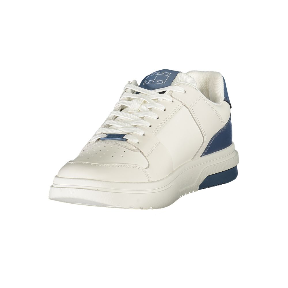 Tommy Hilfiger White Leather Men Sneaker - Beyzy Store - Tommy Hilfiger