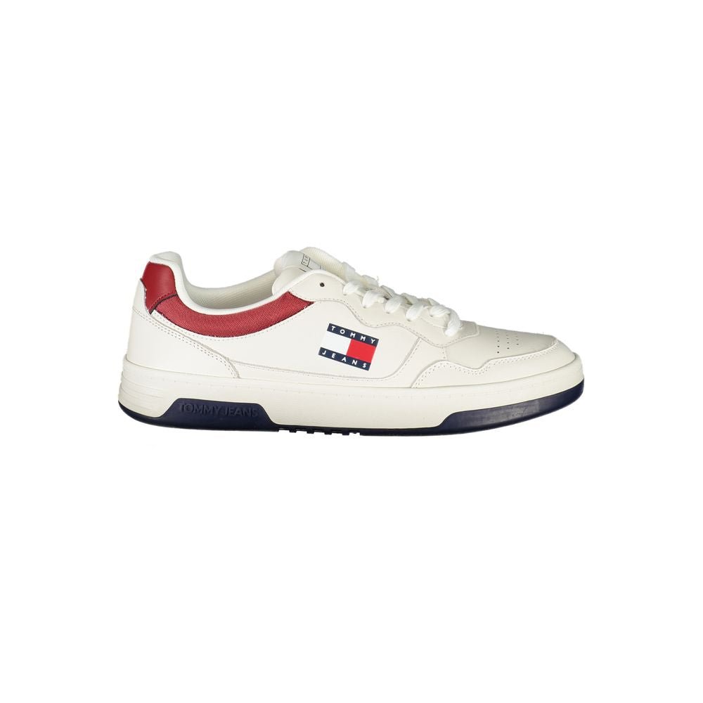 Tommy Hilfiger White Leather Men Sneaker - Beyzy Store - Tommy Hilfiger