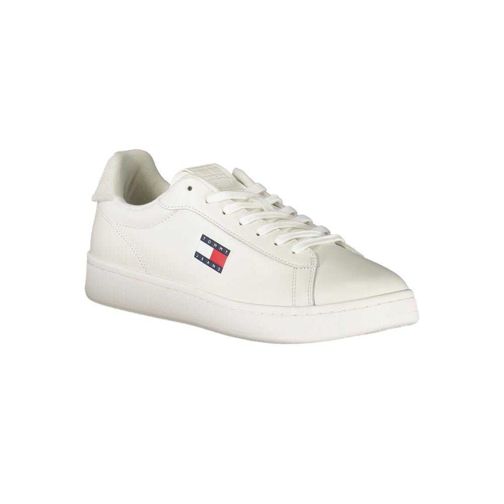 Tommy Hilfiger White Leather Men Sneaker - Beyzy Store - Tommy Hilfiger
