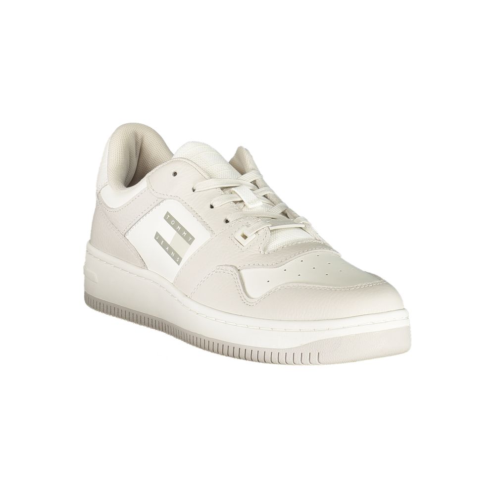Tommy Hilfiger White Leather Men Sneaker - Beyzy Store - Tommy Hilfiger