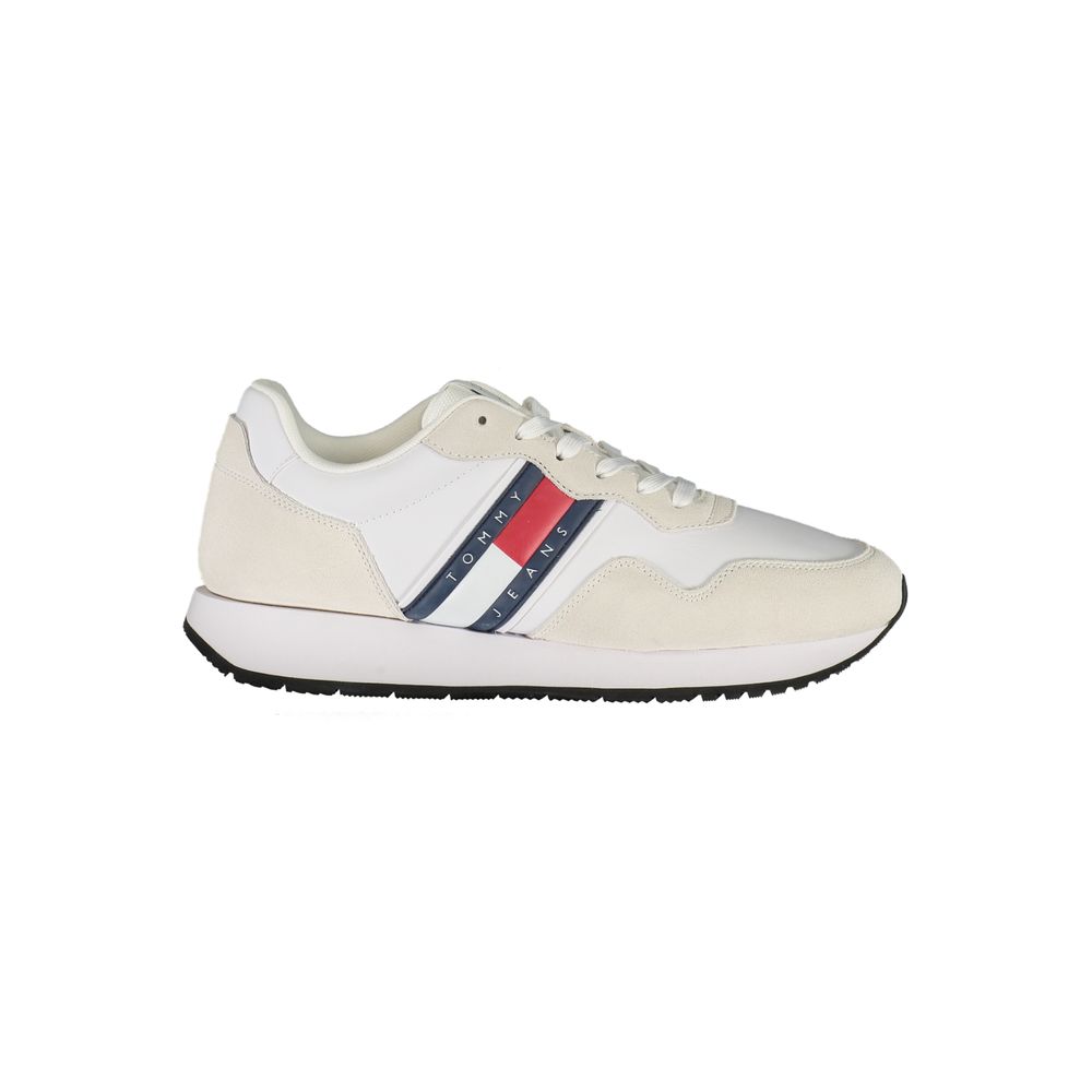 Tommy Hilfiger White Leather Men Sneaker - Beyzy Store - Tommy Hilfiger