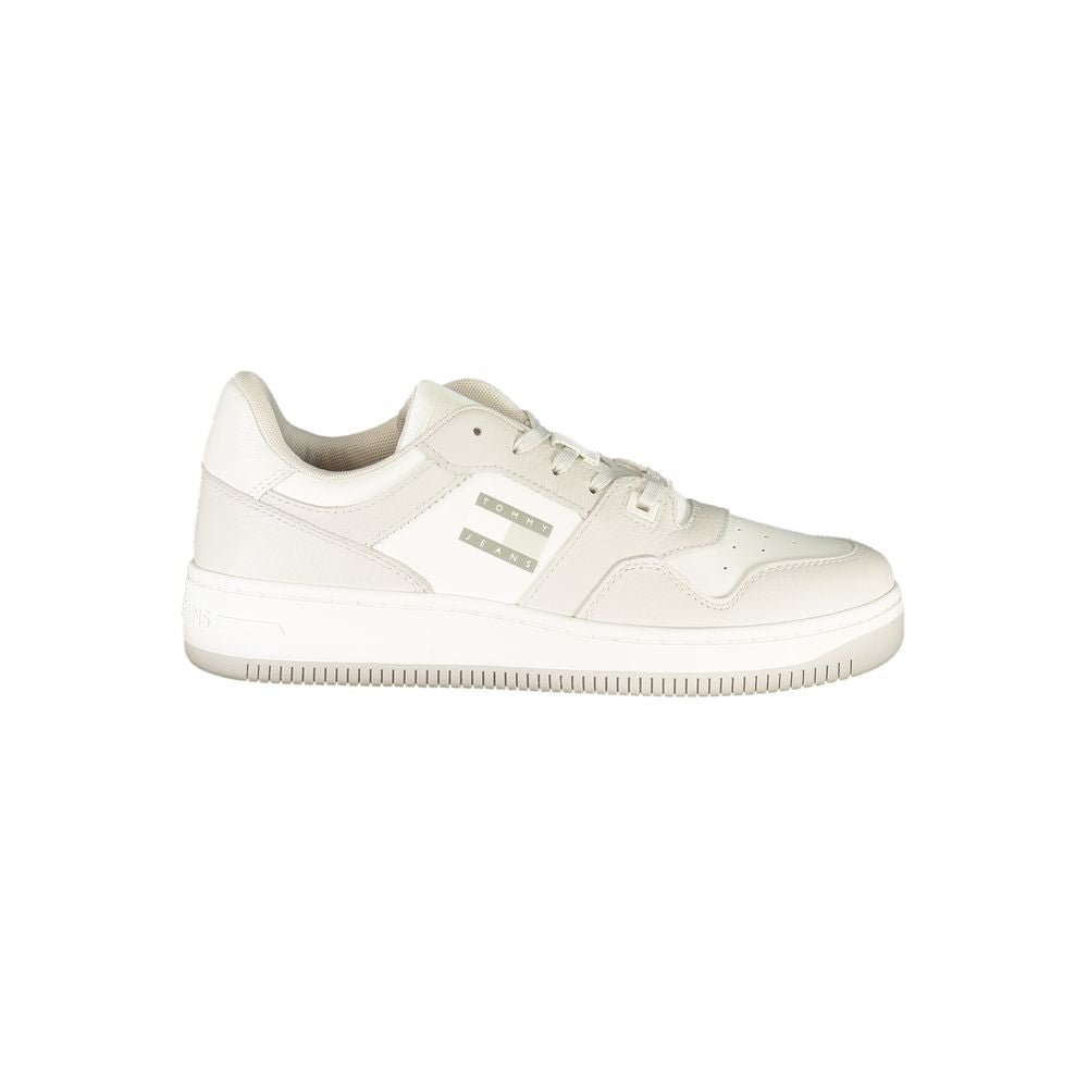 Tommy Hilfiger White Leather Men Sneaker - Beyzy Store - Tommy Hilfiger