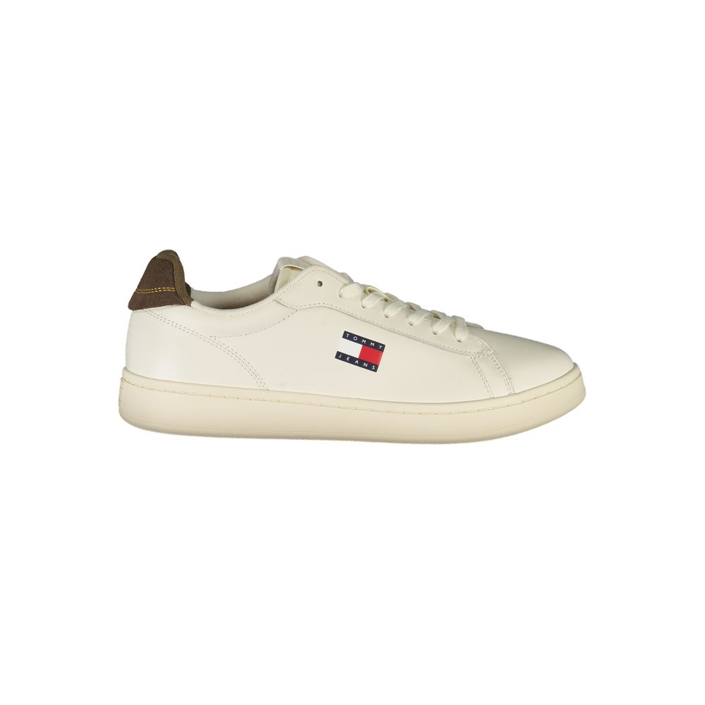 Tommy Hilfiger White Leather Men Sneaker - Beyzy Store - Tommy Hilfiger
