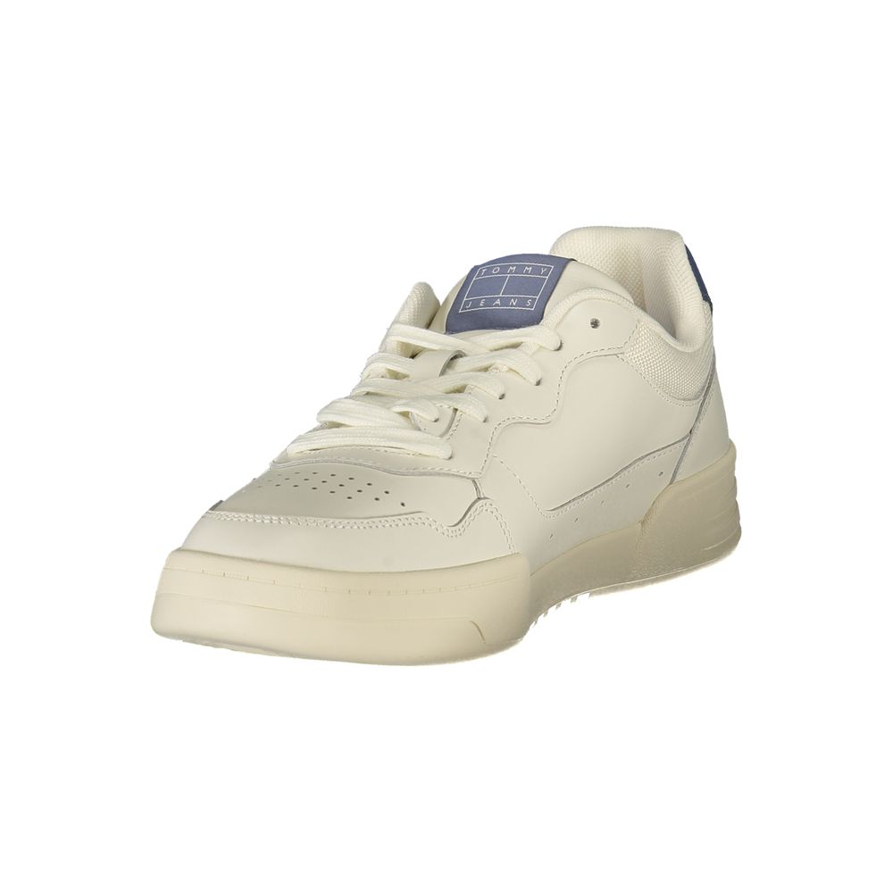 Tommy Hilfiger White Leather Men Sneaker - Beyzy Store - Tommy Hilfiger