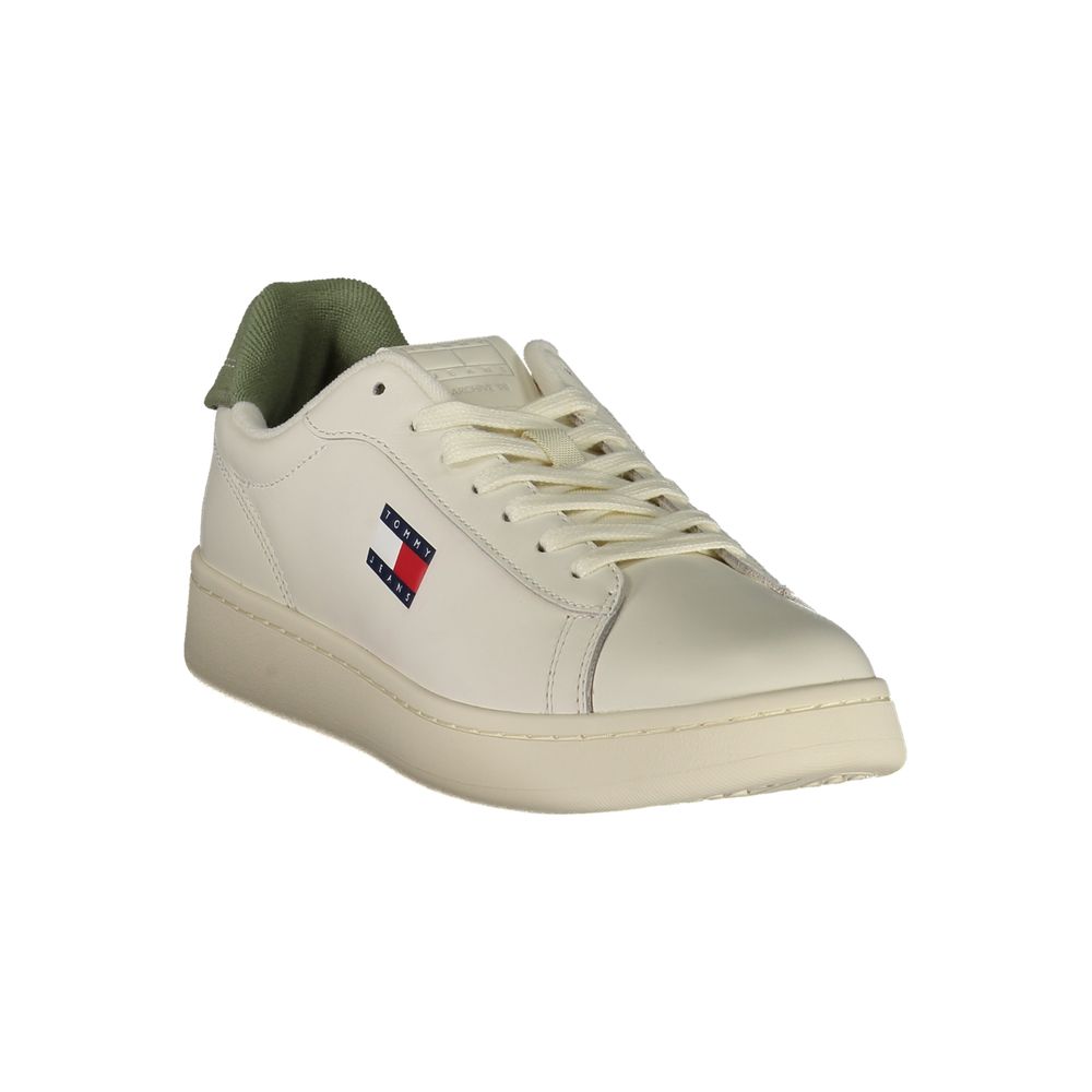 Tommy Hilfiger White Leather Men Sneaker - Beyzy Store - Tommy Hilfiger