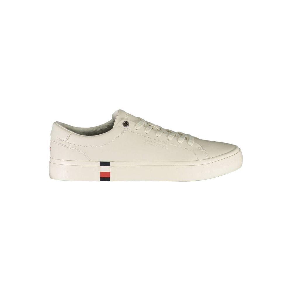 Tommy Hilfiger White Leather Men Sneaker - Beyzy Store - Tommy Hilfiger