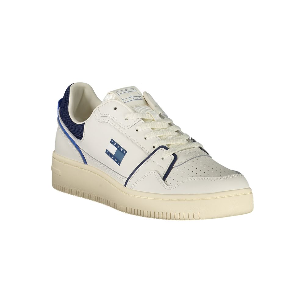 Tommy Hilfiger White Leather Men Sneaker - Beyzy Store - Tommy Hilfiger