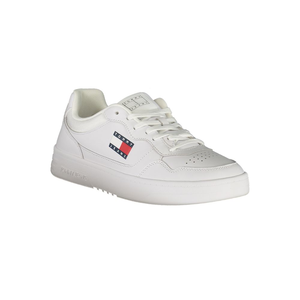 Tommy Hilfiger White Leather Mens Sneaker - Beyzy Store - Tommy Hilfiger