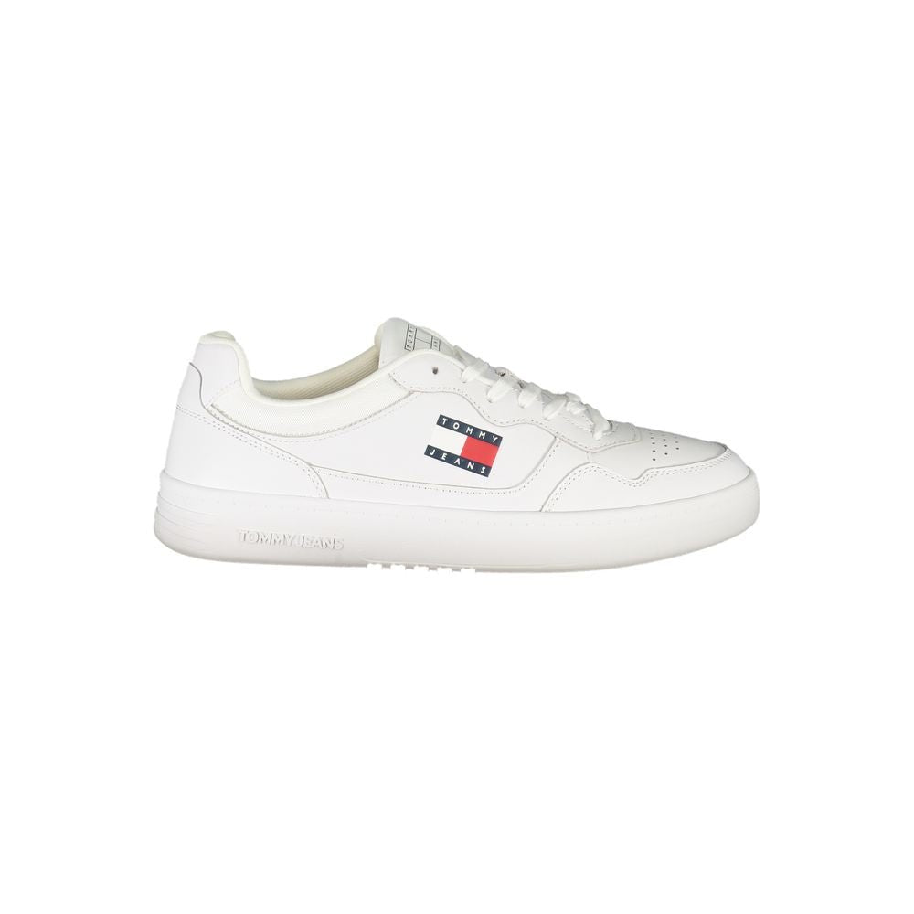 Tommy Hilfiger White Leather Mens Sneaker - Beyzy Store - Tommy Hilfiger