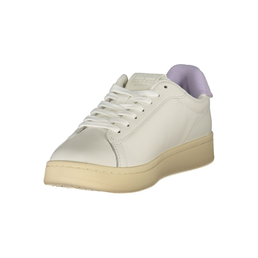 Tommy Hilfiger White Leather Women Sneaker - Beyzy Store - Tommy Hilfiger