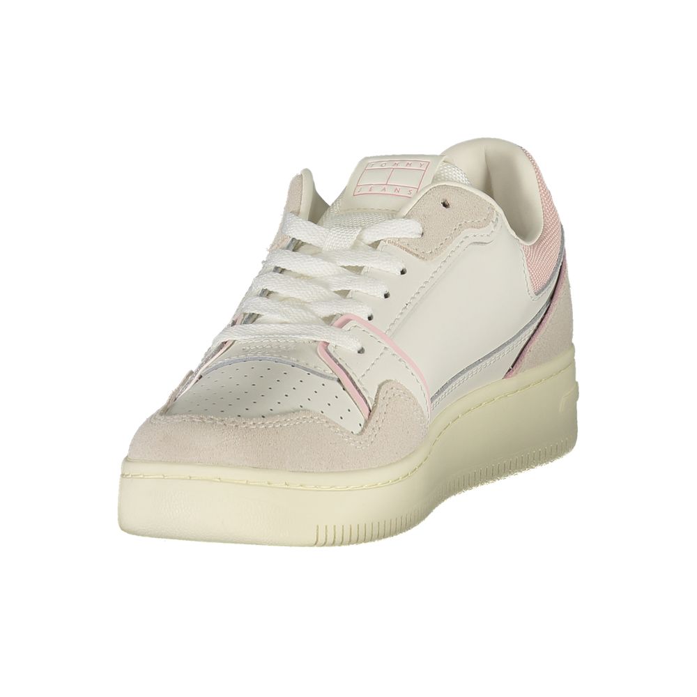 Tommy Hilfiger White Leather Women Sneaker - Beyzy Store - Tommy Hilfiger