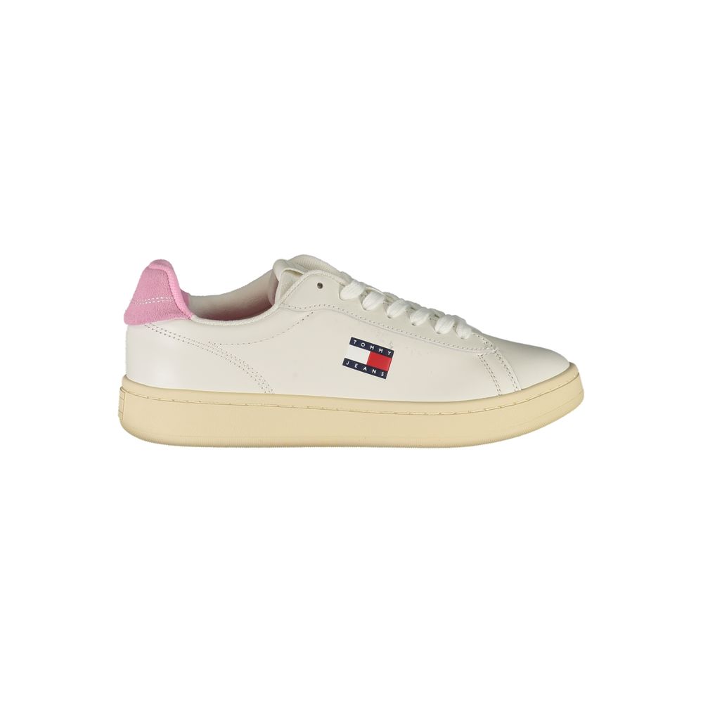 Tommy Hilfiger White Leather Women Sneaker - Beyzy Store - Tommy Hilfiger