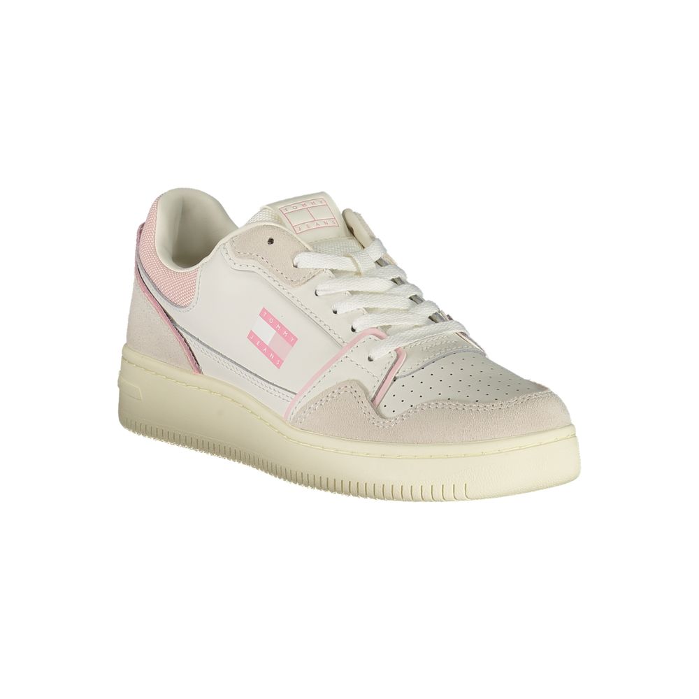 Tommy Hilfiger White Leather Women Sneaker - Beyzy Store - Tommy Hilfiger