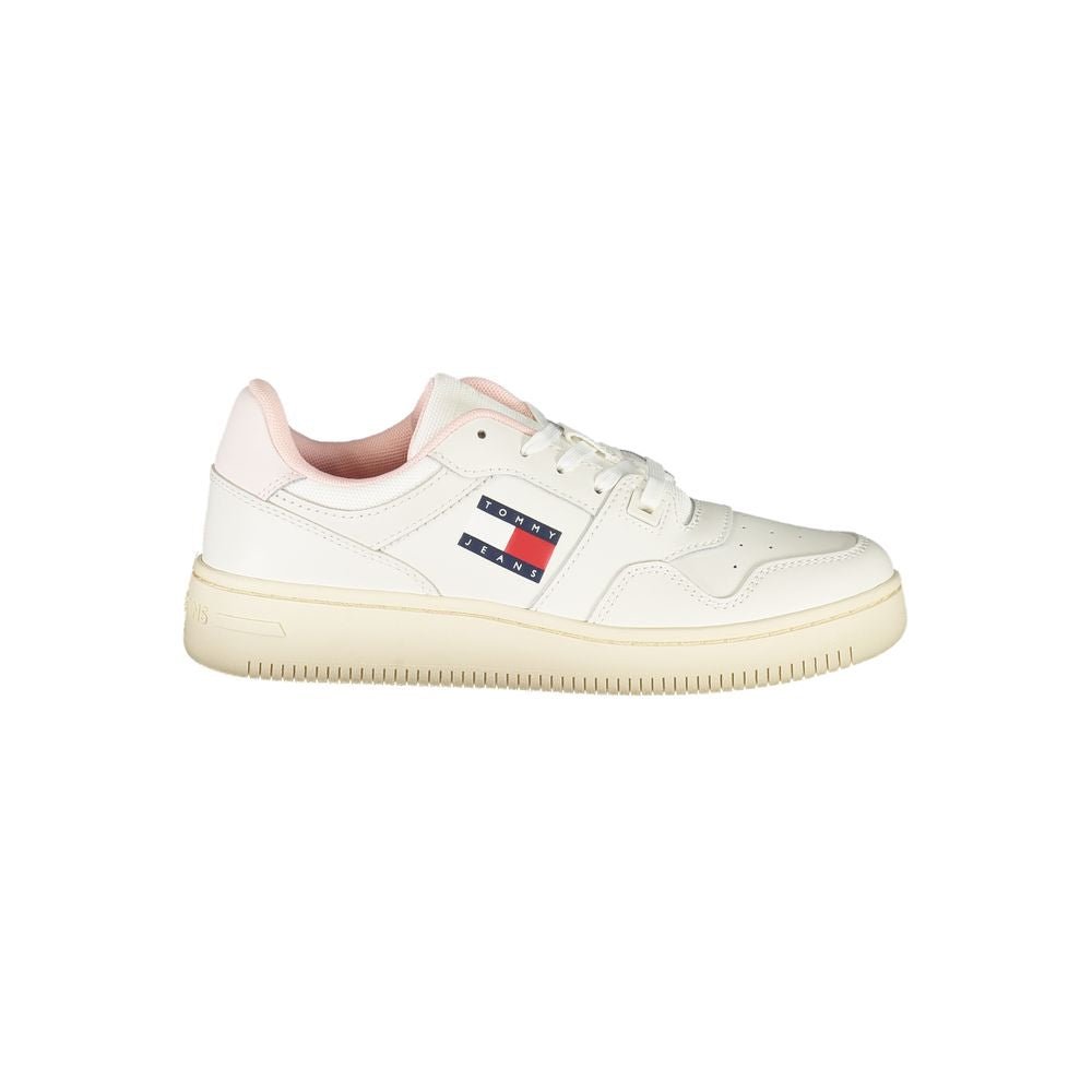 Tommy Hilfiger White Leather Women Sneaker - Beyzy Store - Tommy Hilfiger