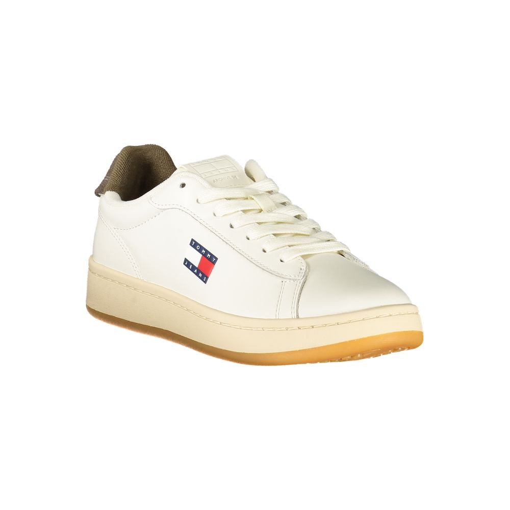 Tommy Hilfiger White Leather Women Sneaker - Beyzy Store - Tommy Hilfiger