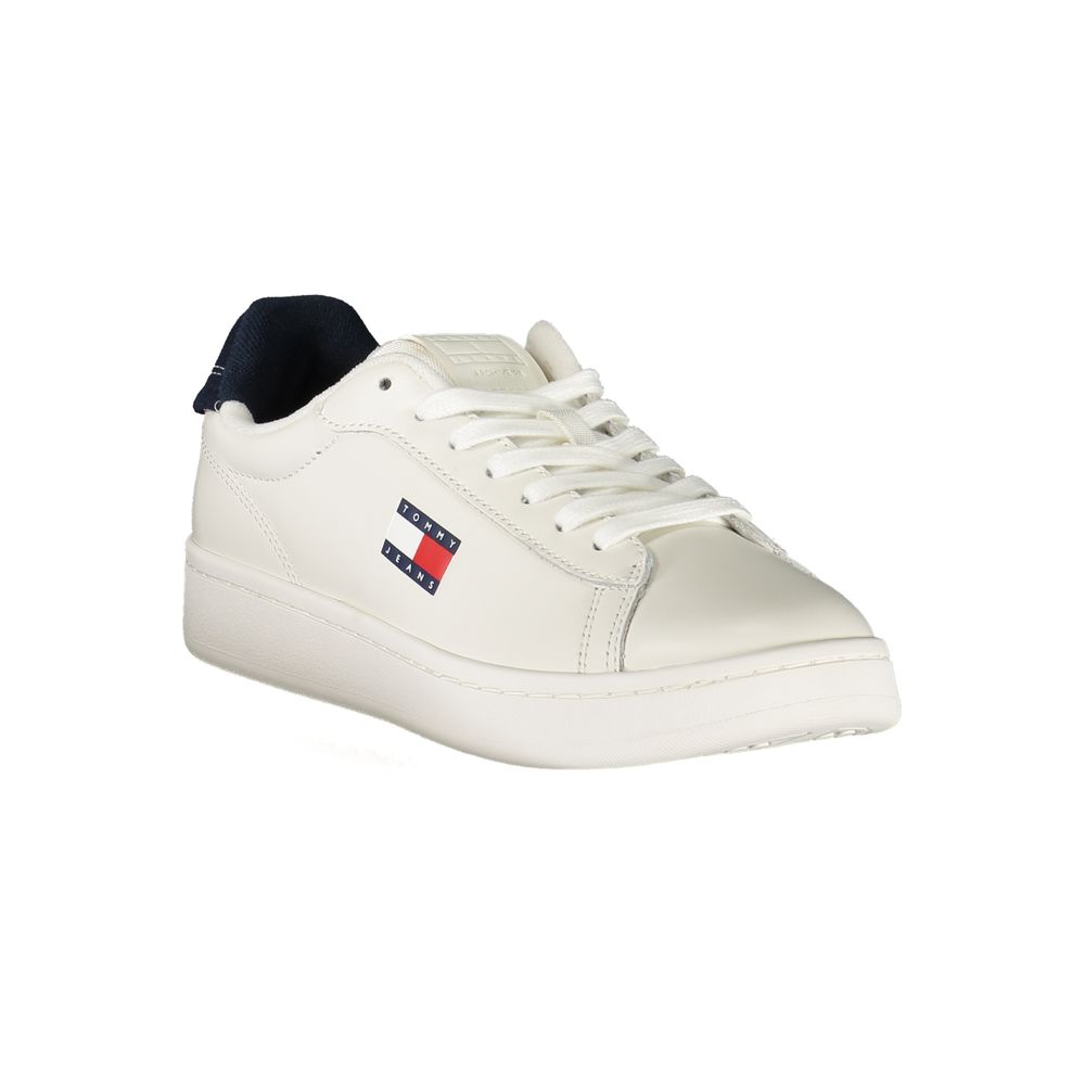 Tommy Hilfiger White Leather Women Sneaker - Beyzy Store - Tommy Hilfiger