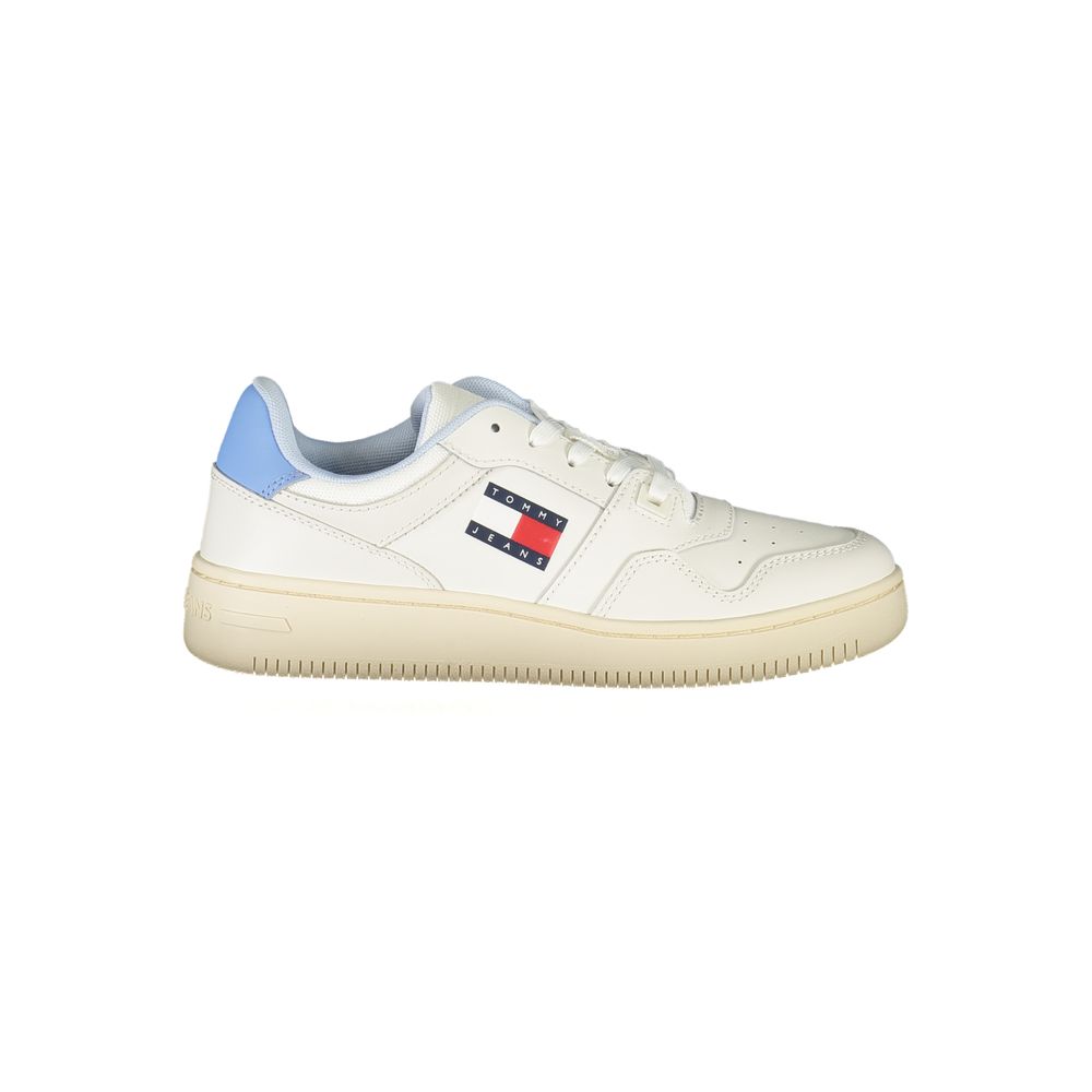 Tommy Hilfiger White Leather Women Sneaker - Beyzy Store - Tommy Hilfiger