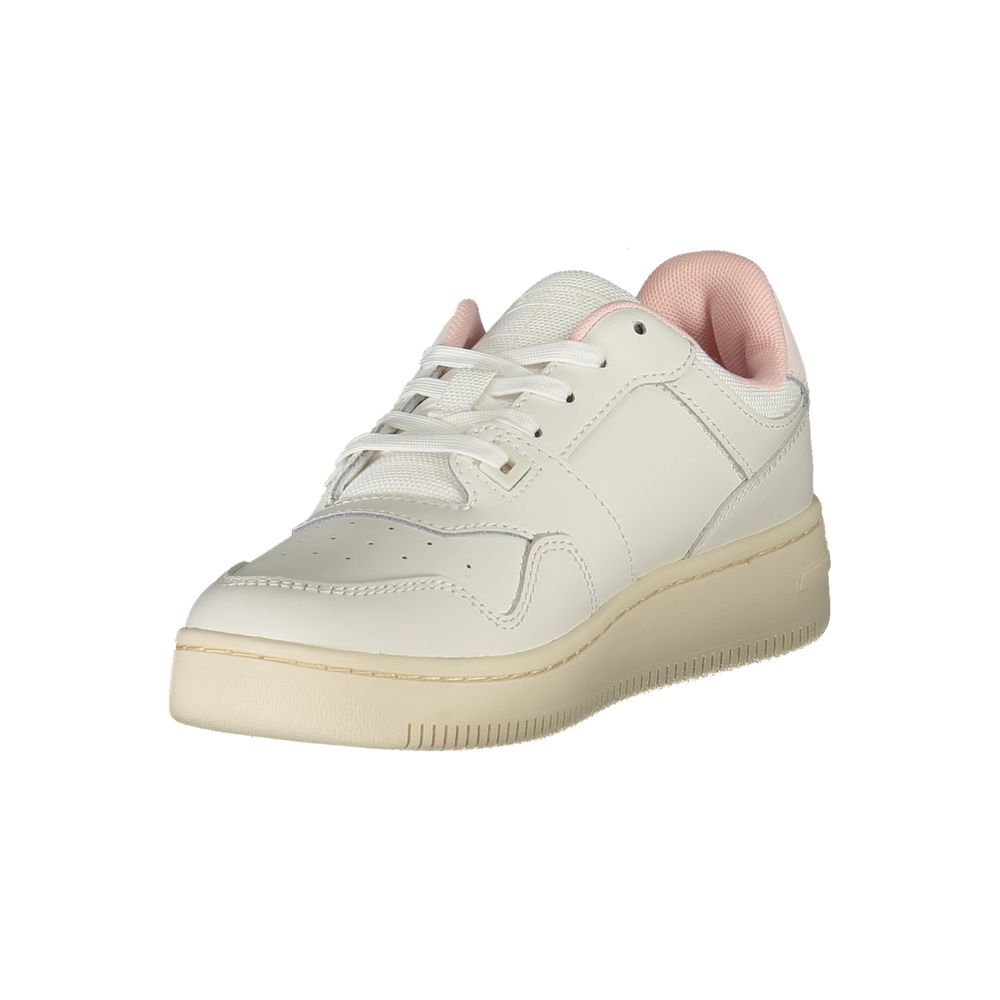 Tommy Hilfiger White Leather Women Sneaker - Beyzy Store - Tommy Hilfiger