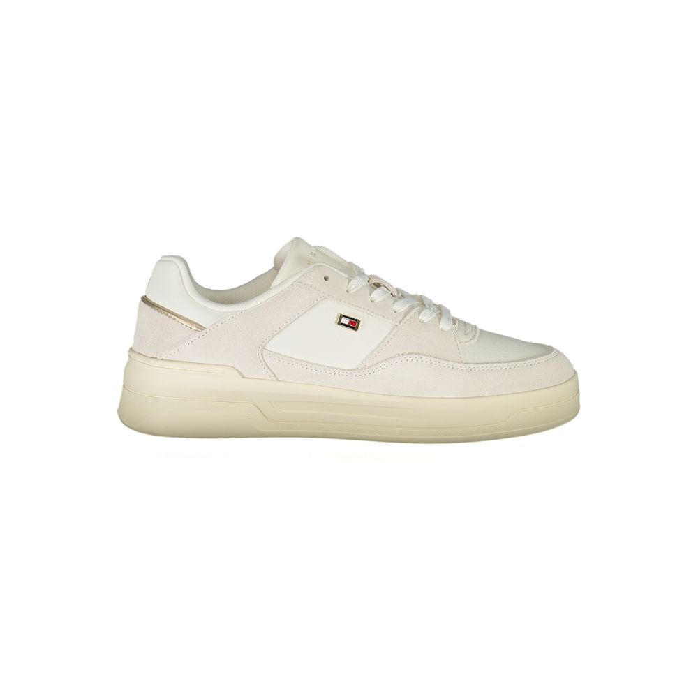 Tommy Hilfiger White Leather Women Sneaker - Beyzy Store - Tommy Hilfiger