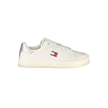 Tommy Hilfiger White Leather Women Sneaker - Beyzy Store - Tommy Hilfiger