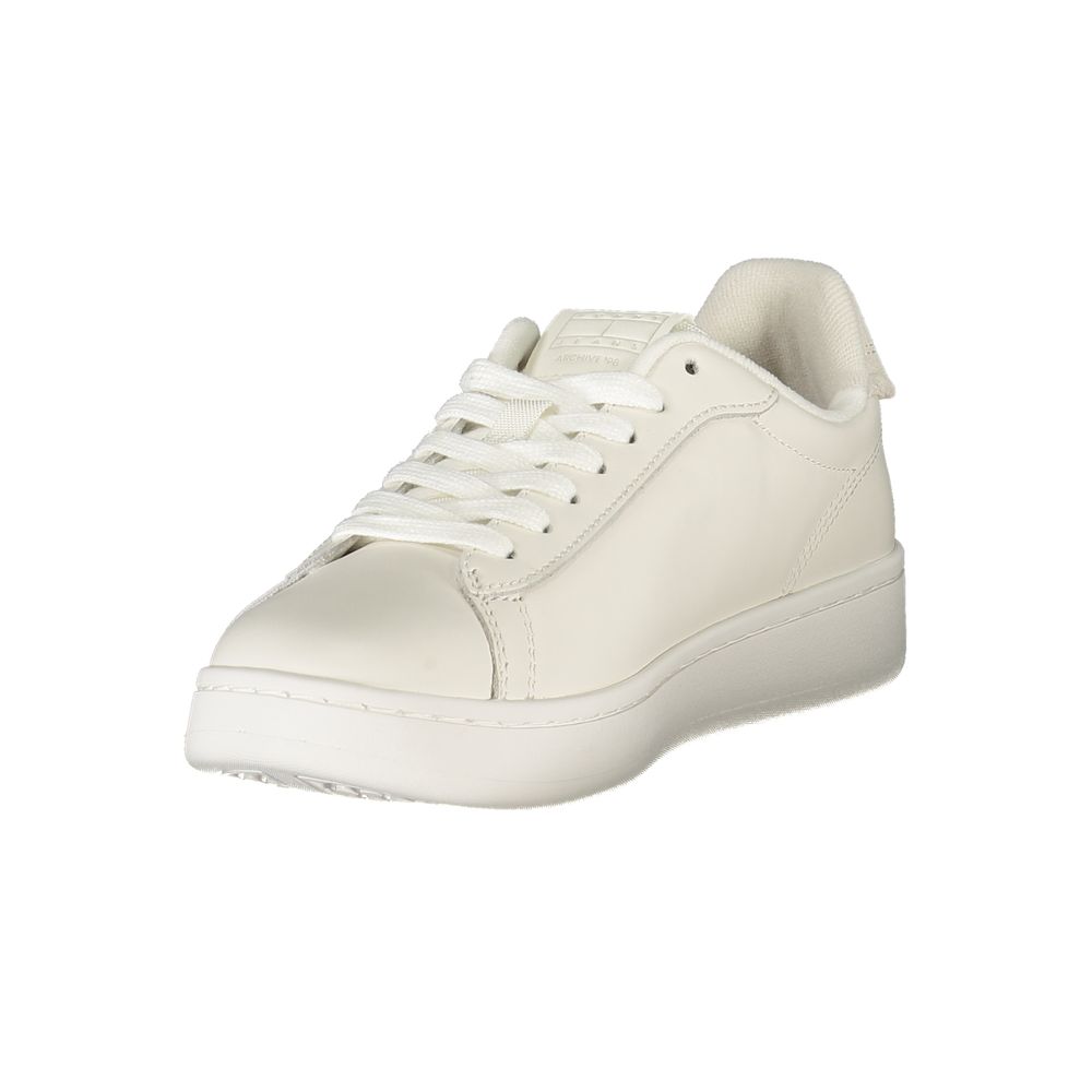 Tommy Hilfiger White Leather Women Sneaker - Beyzy Store - Tommy Hilfiger