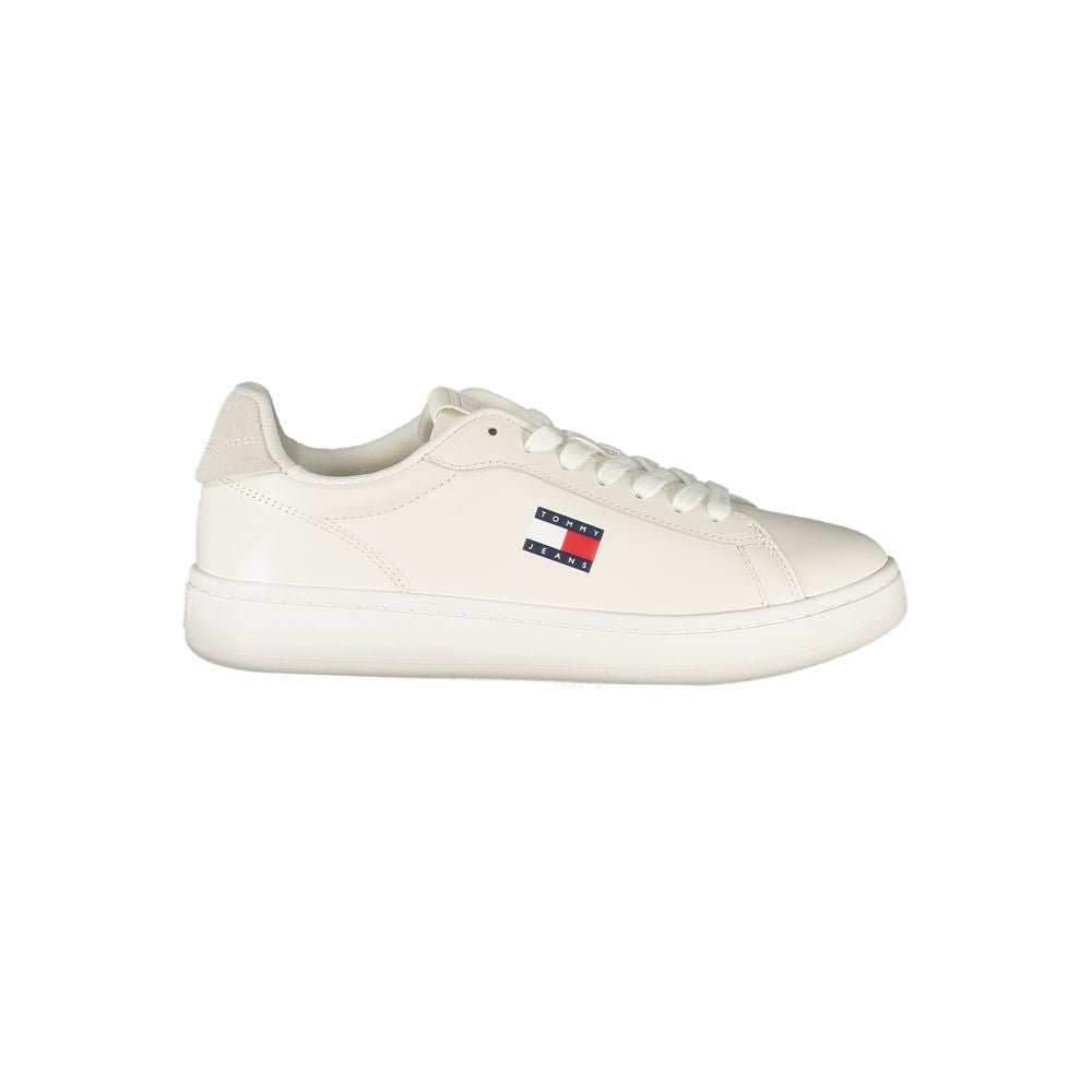 Tommy Hilfiger White Leather Women Sneaker - Beyzy Store - Tommy Hilfiger