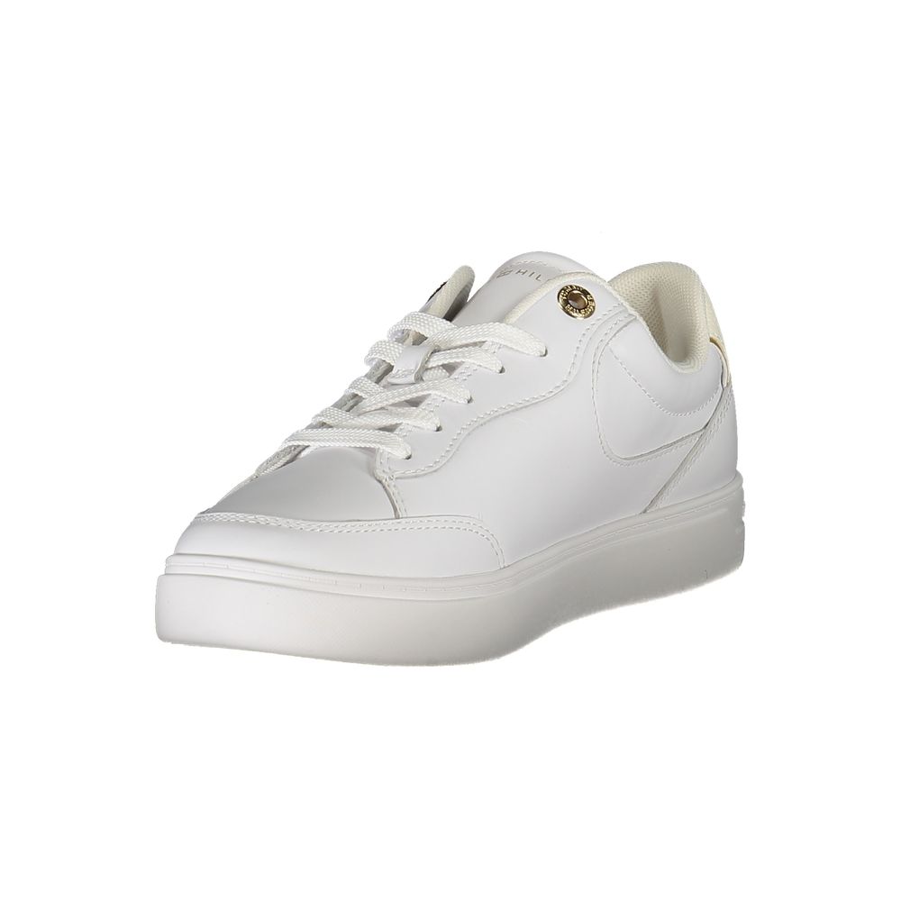 Tommy Hilfiger White Leather Women Sneaker - Beyzy Store - Tommy Hilfiger