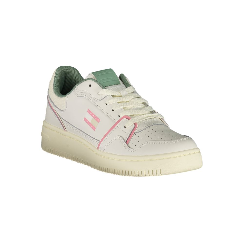 Tommy Hilfiger White Leather Women Sneaker - Beyzy Store - Tommy Hilfiger