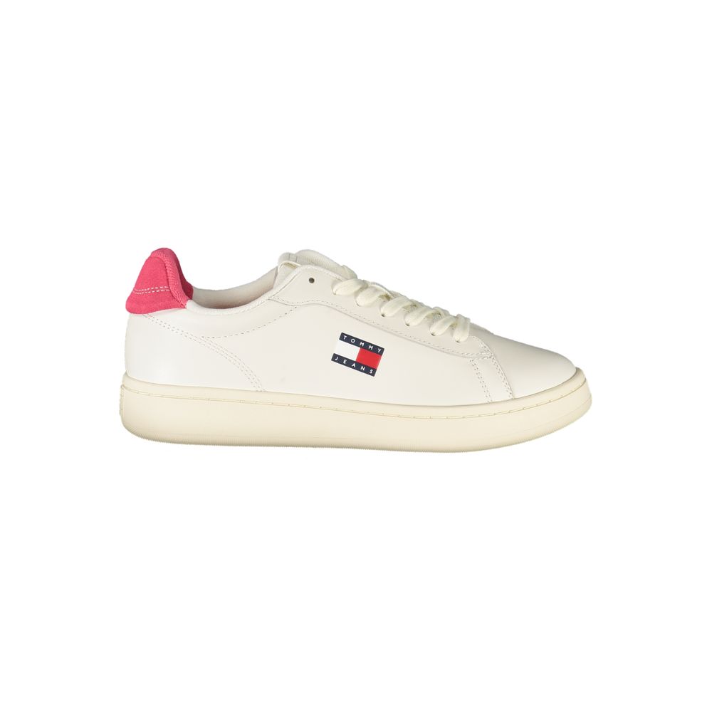 Tommy Hilfiger White Leather Women Sneaker - Beyzy Store - Tommy Hilfiger