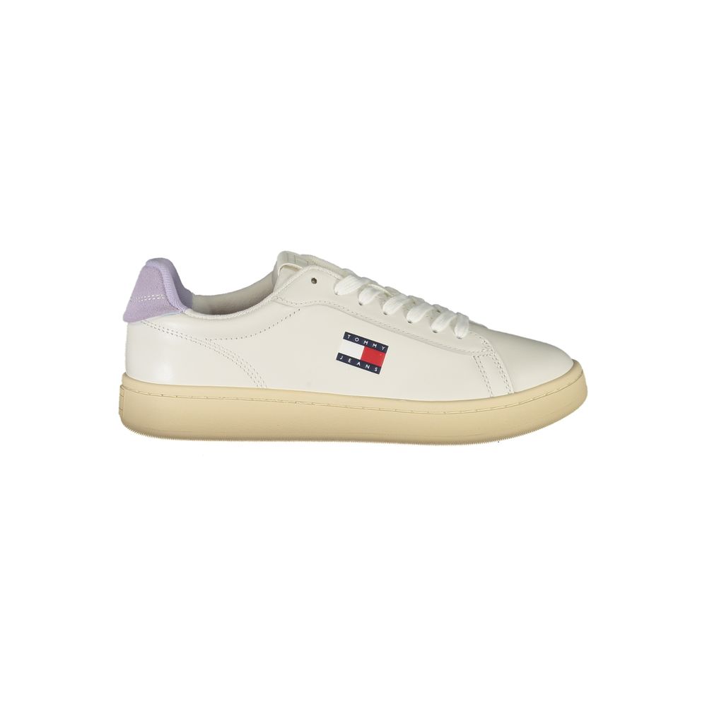 Tommy Hilfiger White Leather Women Sneaker - Beyzy Store - Tommy Hilfiger