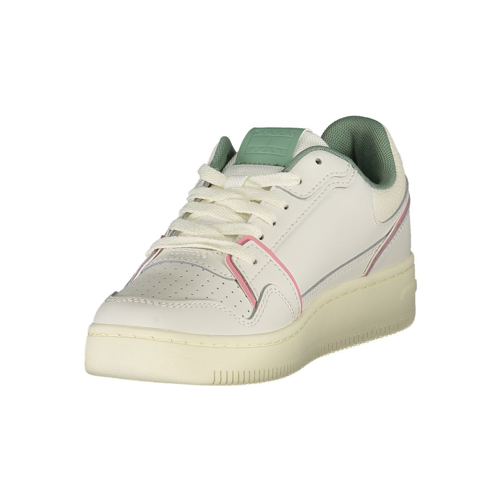 Tommy Hilfiger White Leather Women Sneaker - Beyzy Store - Tommy Hilfiger