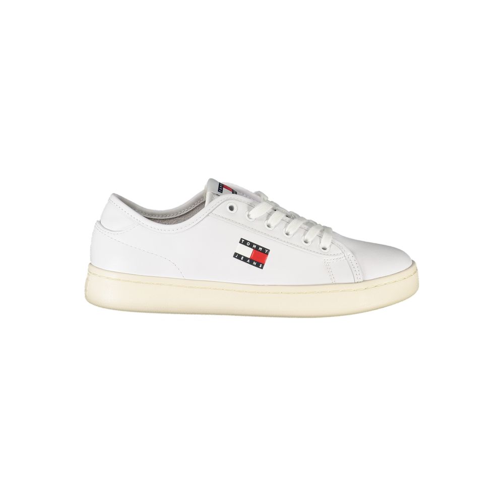 Tommy Hilfiger White Leather Women Sneaker - Beyzy Store - Tommy Hilfiger