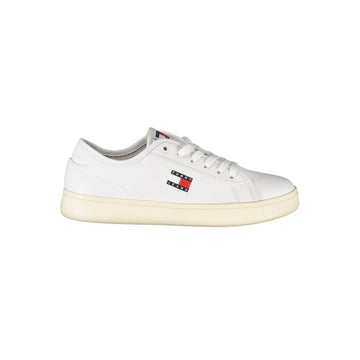 Tommy Hilfiger White Leather Women Sneaker - Beyzy Store - Tommy Hilfiger