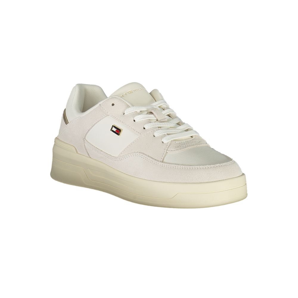 Tommy Hilfiger White Leather Women Sneaker - Beyzy Store - Tommy Hilfiger